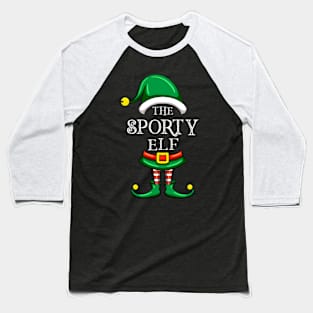 The Sporty Elf Matching Family Christmas Pajama Baseball T-Shirt